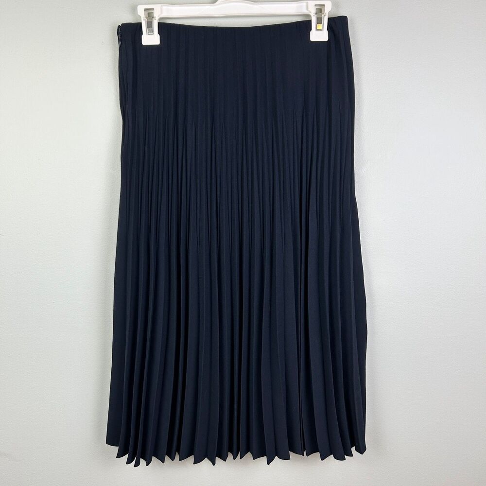 Women's Pleated Midi Skirt - Navy